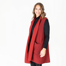 Load image into Gallery viewer, SylviaFleeceMerlotStudioFront.jpg