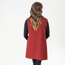 Load image into Gallery viewer, SylviaFleeceMerlotStudioBack.jpg